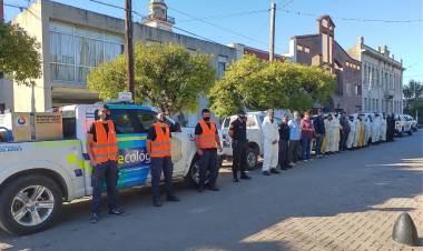 Operativo de desinfección en escuelas de Cañuelas