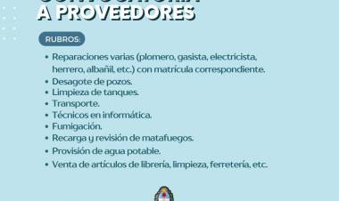 CONVOCATORIA A PROVEEDORES DEL CONSEJO ESCOLAR