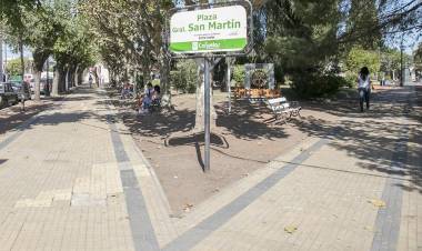 Adelantan la poda en la Plaza San Martín