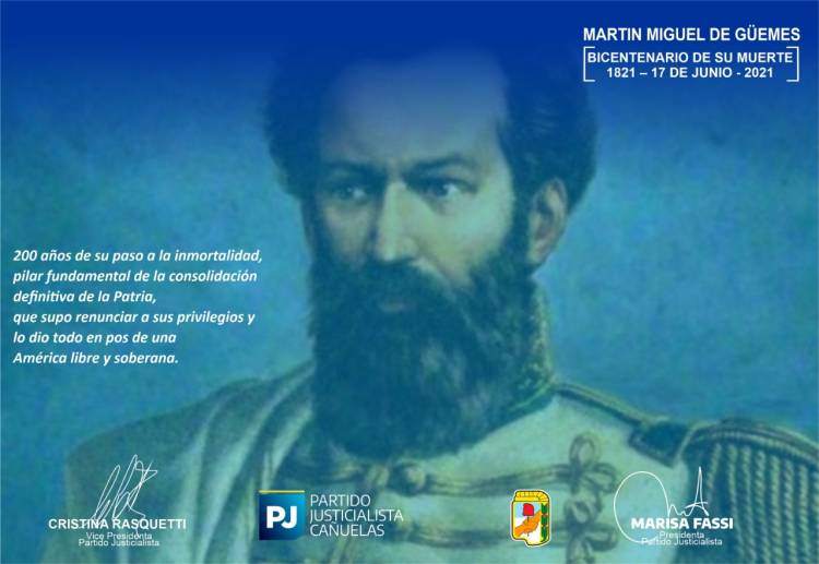 Homenaje a Martín Miguel de Güemes 