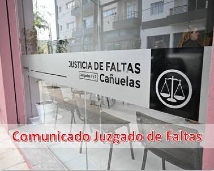 Comunicado del Juzgado de Faltas