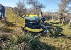 Venía para Cañuelas cuando se tragó una rotonda de la Ruta 6 y destruyó su Ferrari