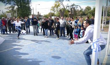 Un nuevo logro para la gestión de Arrieta, Santa Rosa ya tiene su playón deportivo