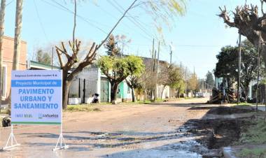 Obras de saneamiento y asfalto terminadas y en proceso