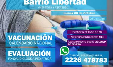 Operativos de vacunación y salud en barrios y localidades