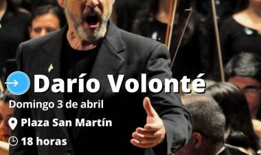 40 años de Malvinas: el tenor Darío Volonté se presentará en la plaza San Martín