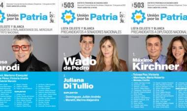 Presentan las boletas de la lista “Celeste y Blanca” de Unión por la Patria