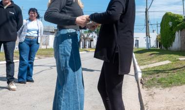 Marisa Fassi recorrió las obras en el barrio Las Costas