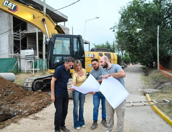 Marisa Fassi y el ministro Katopodis recorrieron obras hidráulicas y viales en Cañuelas