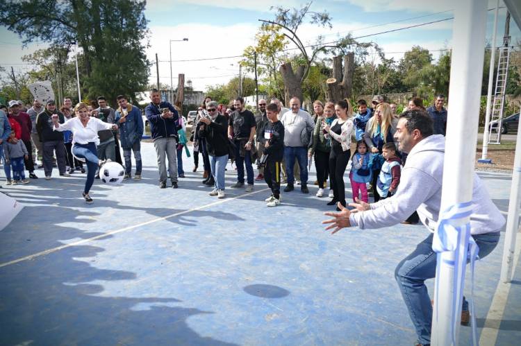 Un nuevo logro para la gestión de Arrieta, Santa Rosa ya tiene su playón deportivo