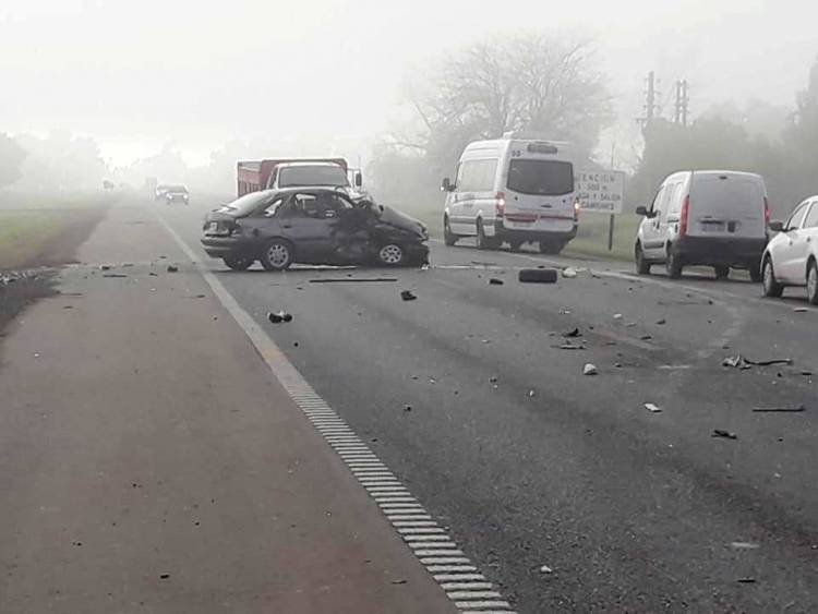Un muerto y dos heridos tras un violento choque en la Ruta 205