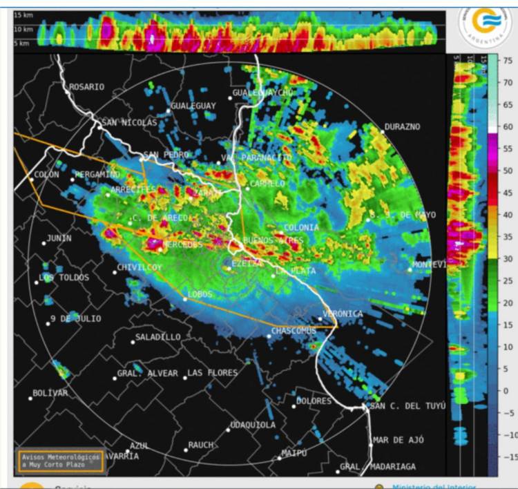 ALERTA METEOROLÓGICO: Cañuelas en zona de posibles tormentas y granizo
