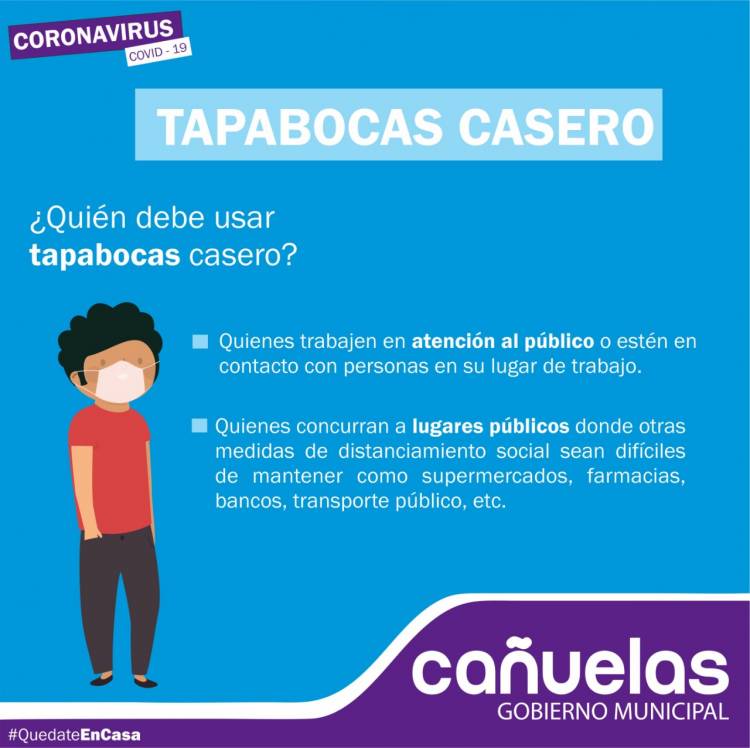 Recomiendan el uso de "tapabocas" como elemento de prevención