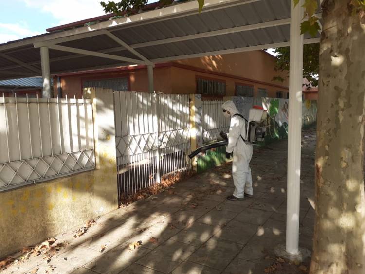 Fumigación y desinfección en casco urbano
