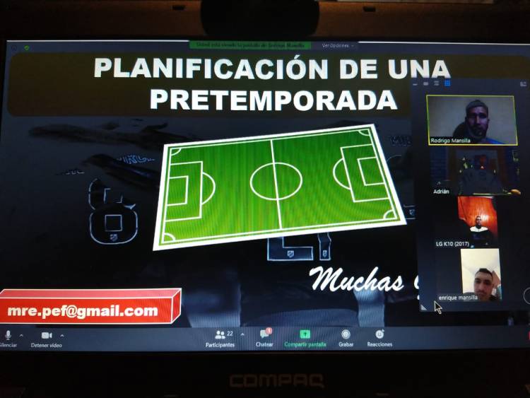 Se efectuó virtualmente la Planificación de una Pretemporada de Fútbol