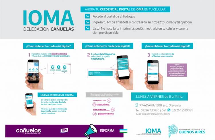 Nueva credencial digital para afiliados de IOMA