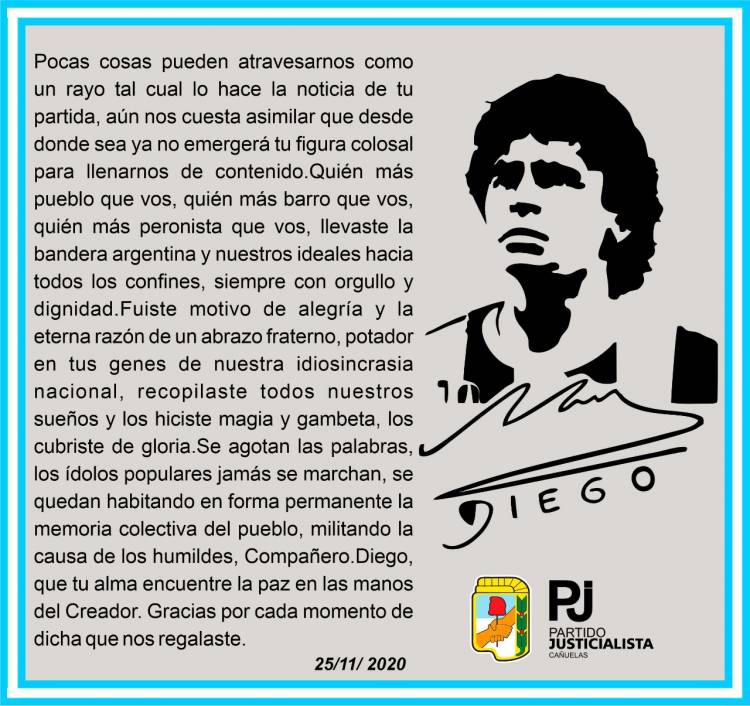 Comunicado del PJ Cañuelas