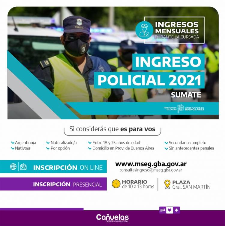 Ingreso a las Escuelas de Formación Policial de la Provincia de Buenos Aires