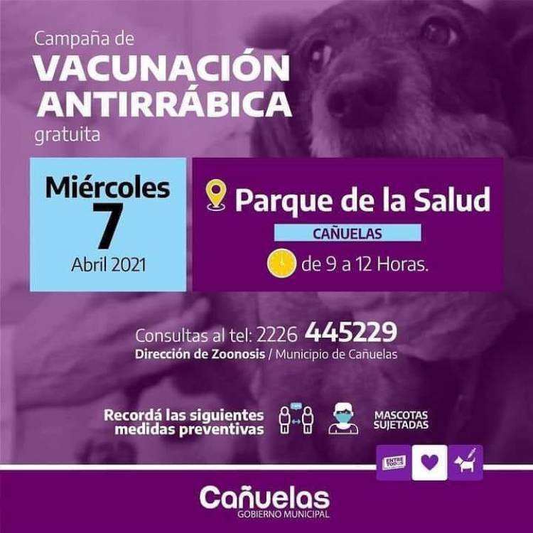 Vacunación antirrábica en el Parque de la Salud