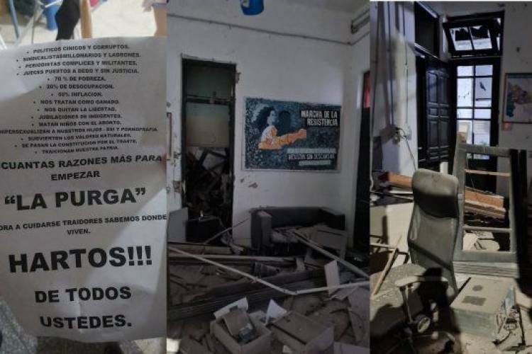 Comunicado del PJ Cañuelas en repudio al atentado en Bahía Blanca