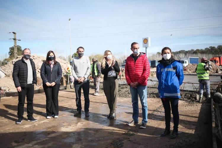 Marisa Fassi recorrió obras junto a Katopodis, Arrieta y Sabbatella