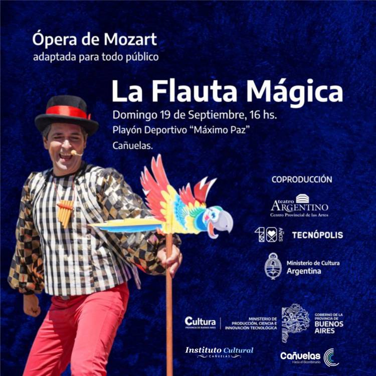 “La Flauta Mágica”: un espectáculo gratuito para niños y niñas en Máximo Paz