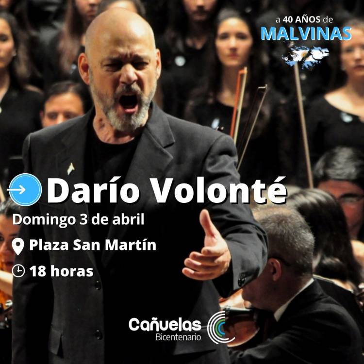 El tenor Darío Volonté invitado para los 40 años de Malvinas