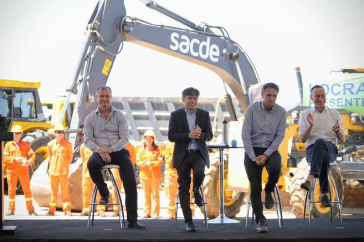 Arrieta acompañó a Kicillof y Katopodis en el inicio de la transformación de la Ruta 3 en autovía