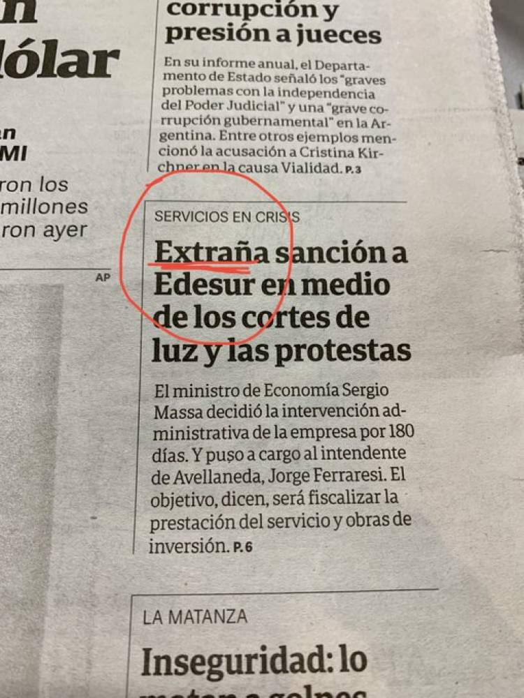  El Gobierno interviene Edesur mientras Clarín protege a los dueños